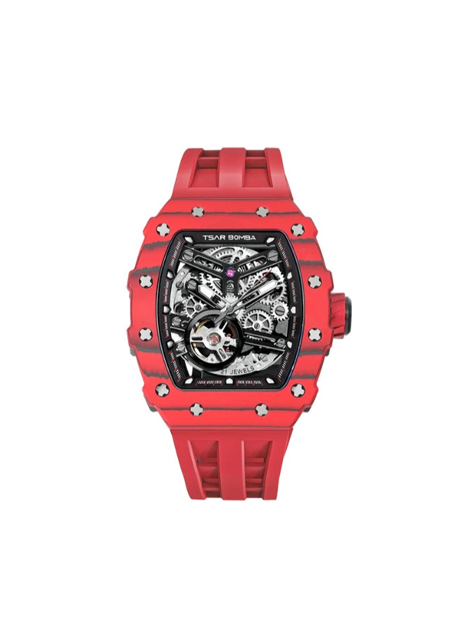 TSAR BOMBA Men's Rubber Automatic Watch TB8208CF-37 - 43.5x50.5 mm - Image 1